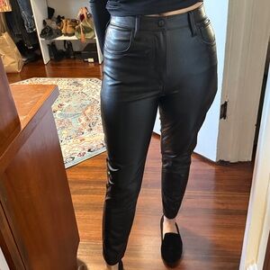 Abercrombie & Fitch skinny high rise Vegan Leather Pants size 29.